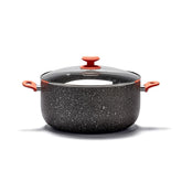 Olla Stone 360° 28 cm con tapa de vidrio